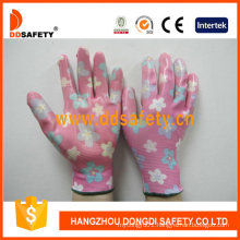 Nylon Nitrile Coated Garden Glove Safety Glove Dnn355